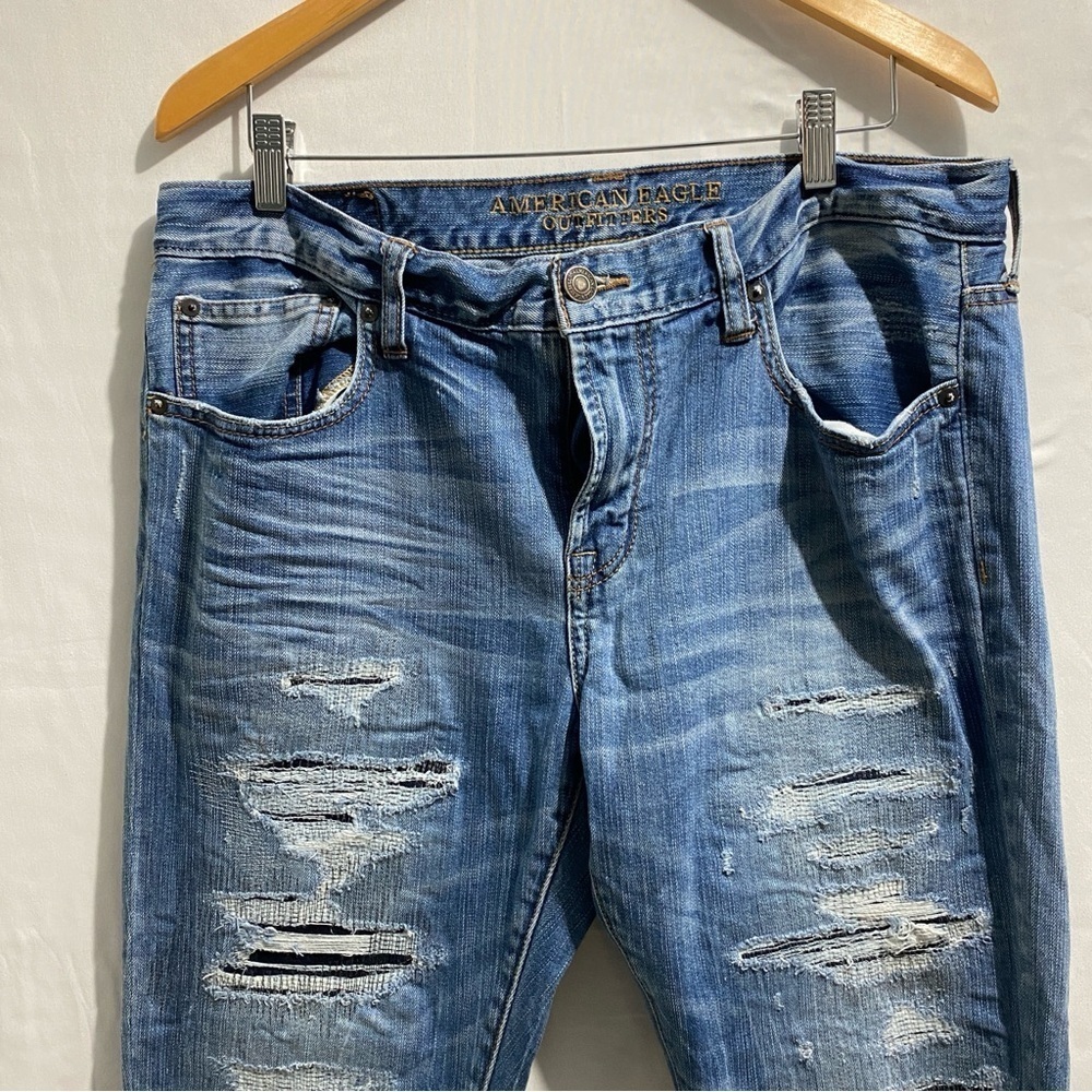 American Eagle Men’s faded ripped jeans size 36 - Picture 14 of 15